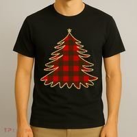 Plaid Christmas Tree T-Shirt thumb 3