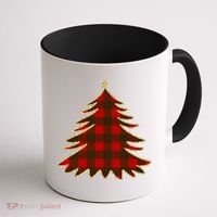 Plaid Christmas Tree Coffee Mug thumb 1