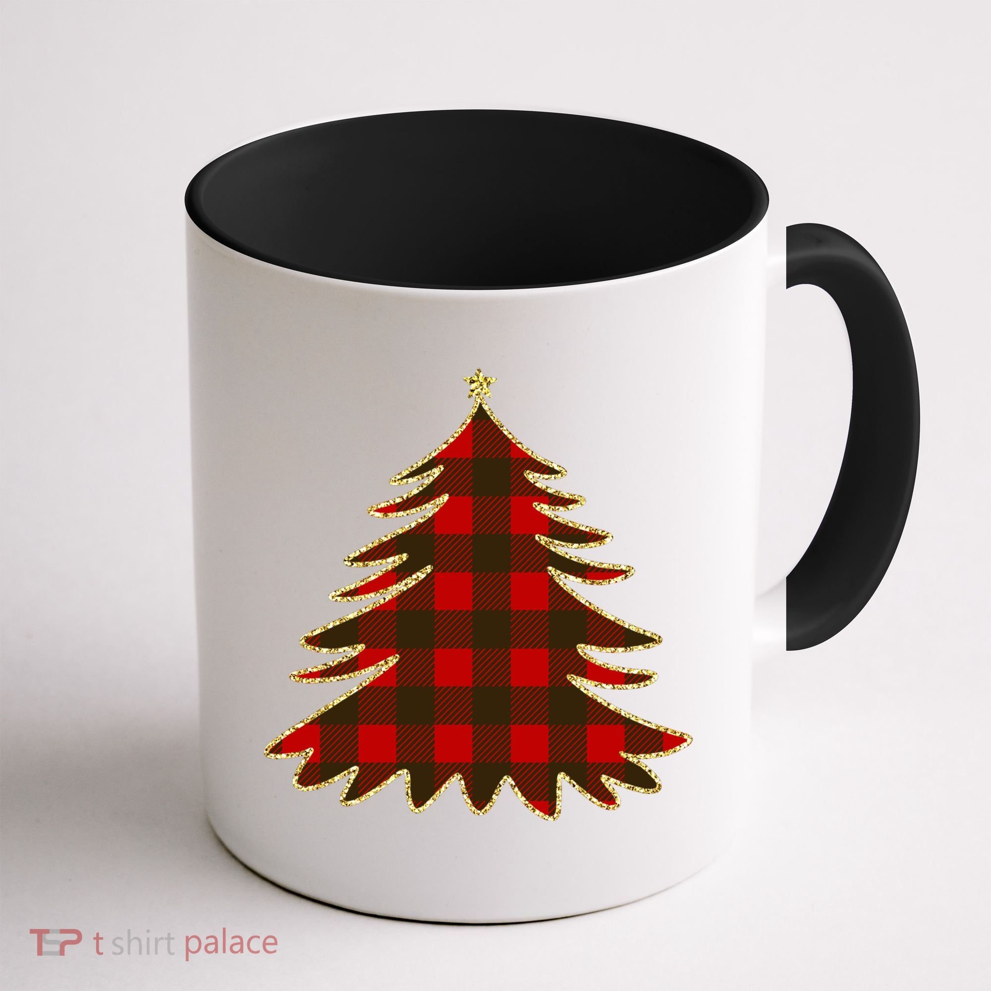 Plaid Christmas Tree Coffee Mug