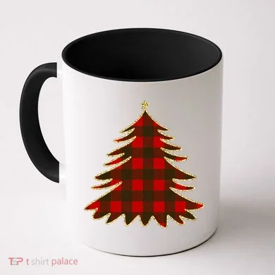 Plaid Christmas Tree Coffee Mug