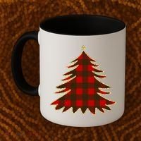 Plaid Christmas Tree Coffee Mug thumb 2