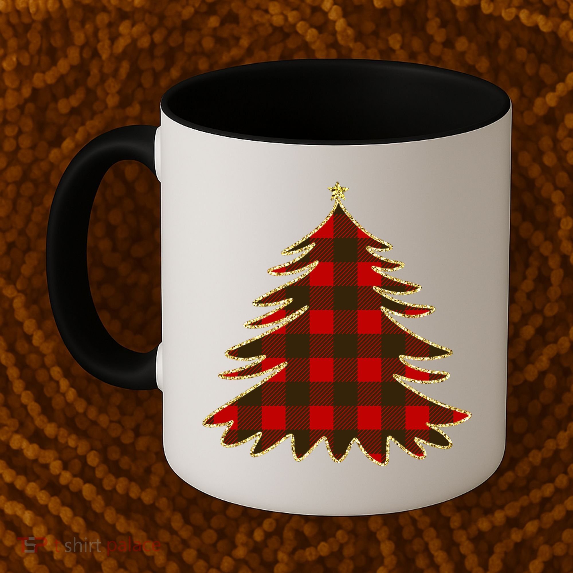 Plaid Christmas Tree Coffee Mug