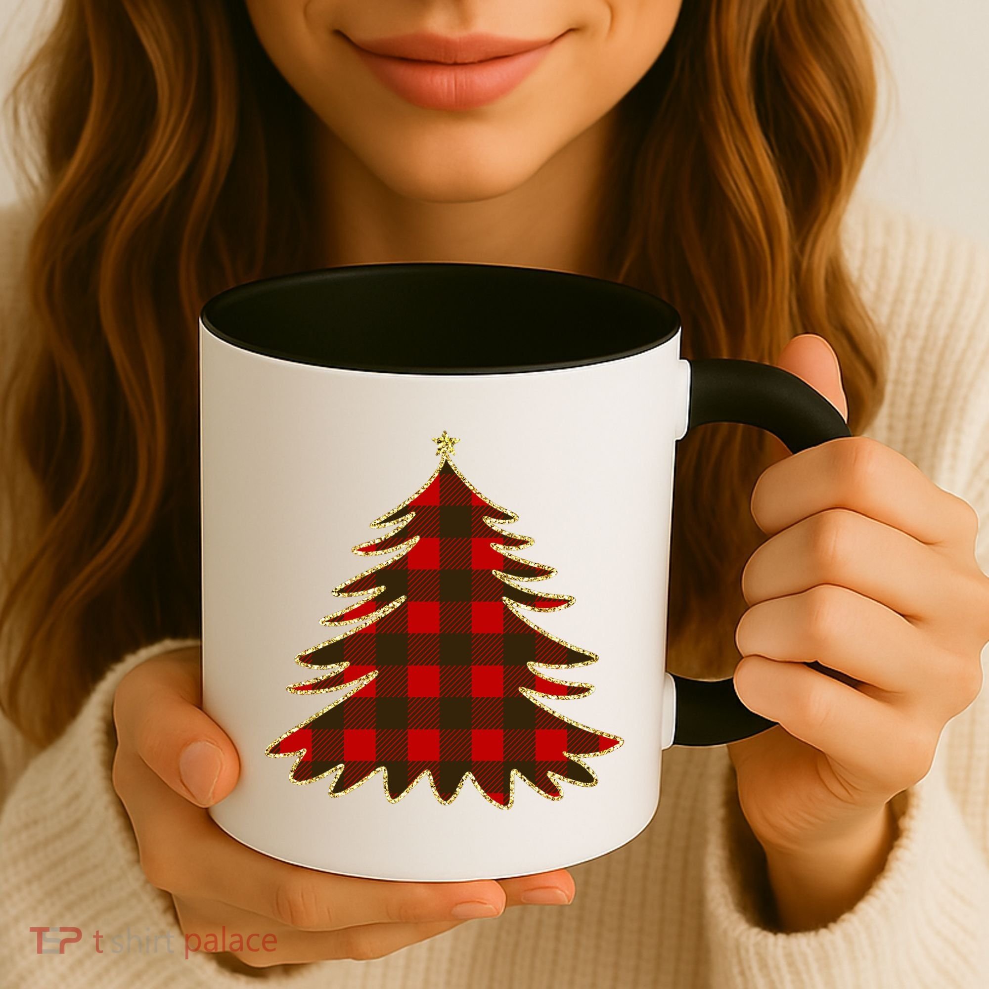 Plaid Christmas Tree Coffee Mug
