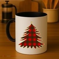 Plaid Christmas Tree Coffee Mug thumb 4