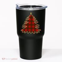 Plaid Christmas Tree Tumbler thumb 0