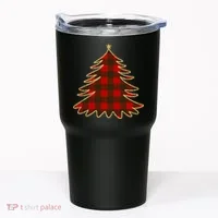 Plaid Christmas Tree Tumbler thumb 0