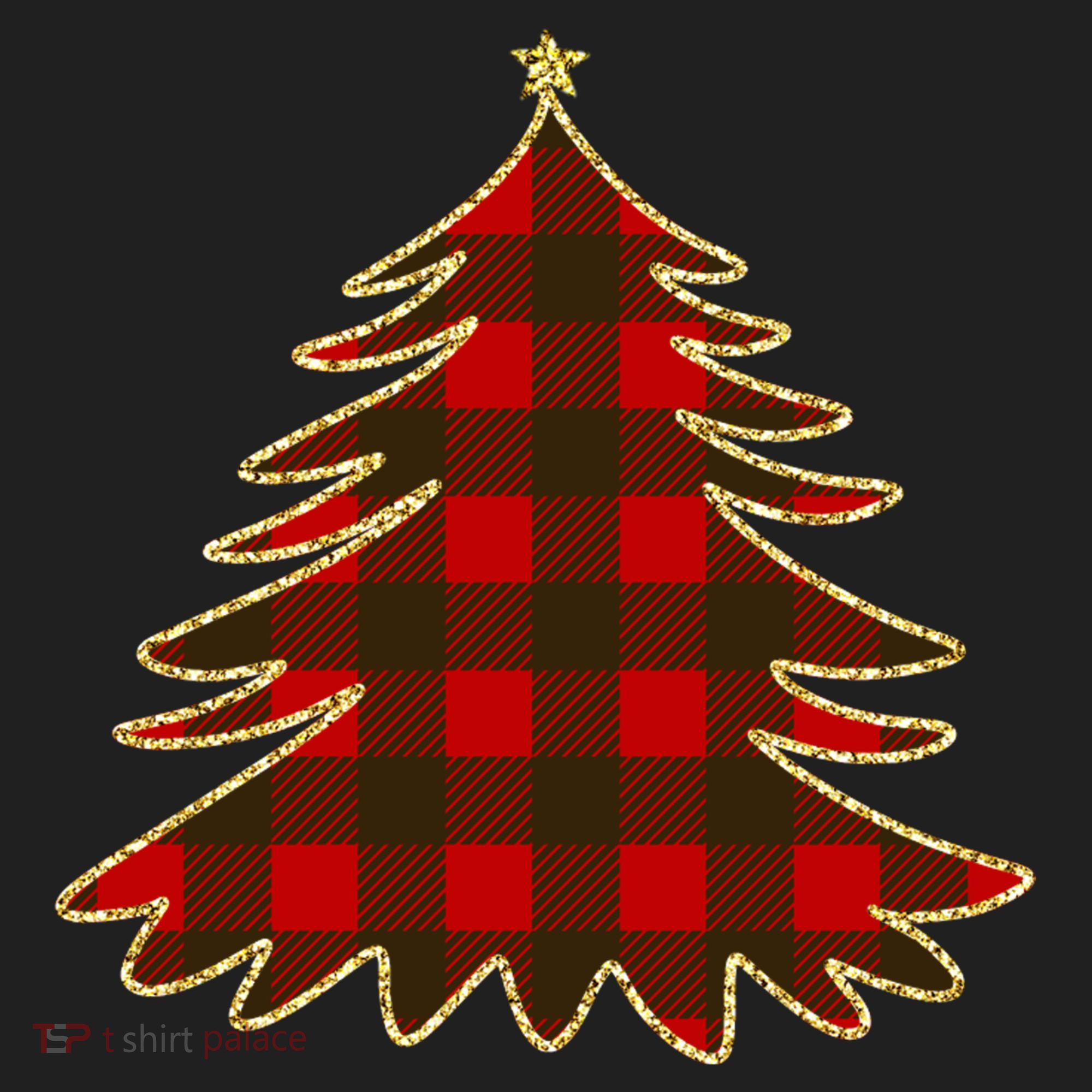 Plaid Christmas Tree Hat