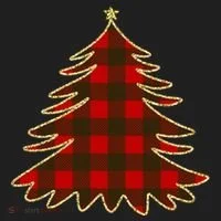 Plaid Christmas Tree Hat thumb 2