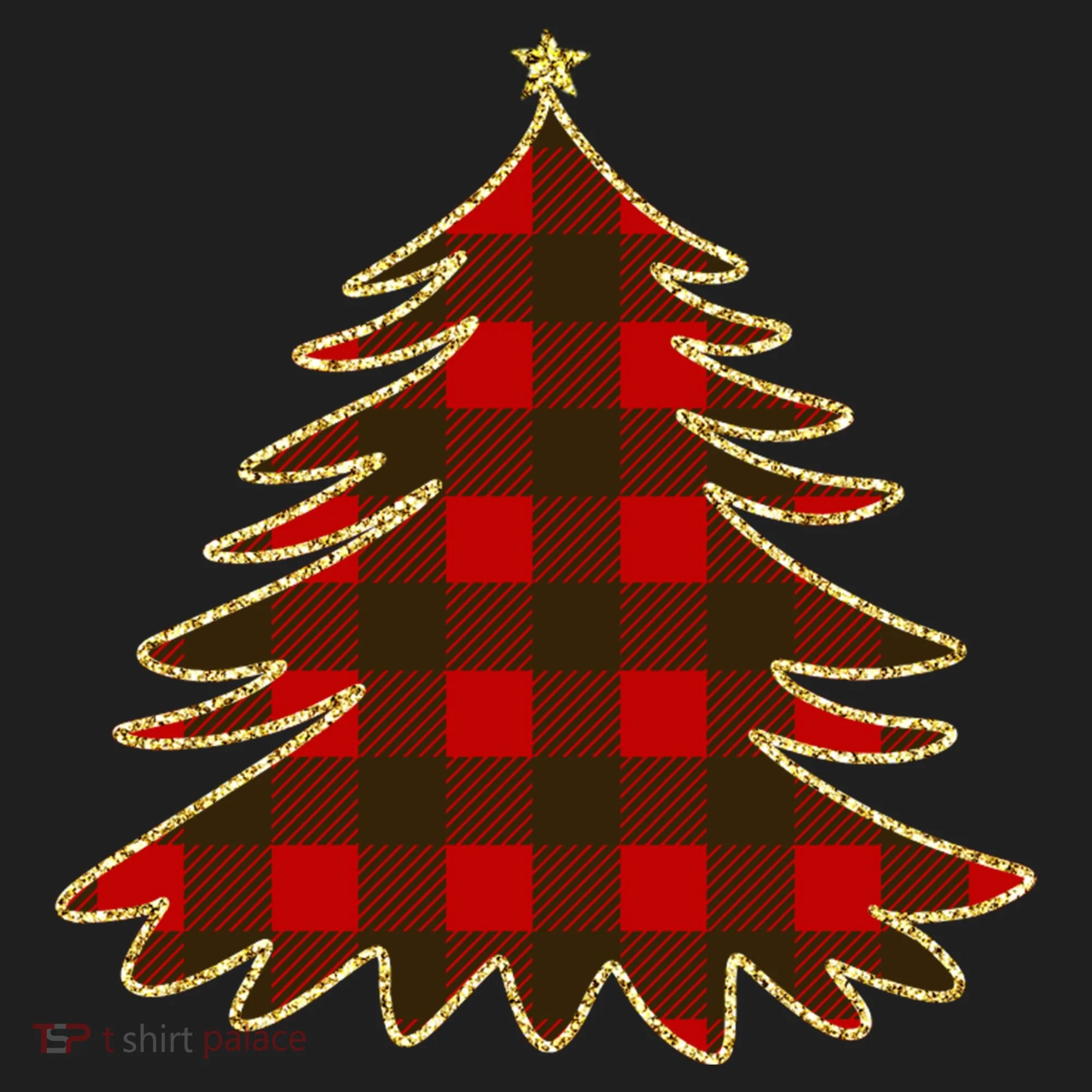 Plaid Christmas Tree Hat