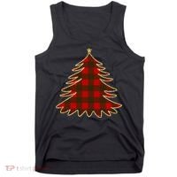 Plaid Christmas Tree Tank Top thumb 0