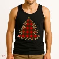 Plaid Christmas Tree Tank Top thumb 3