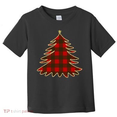Plaid Christmas Tree Toddler T-Shirt