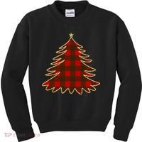 Plaid Christmas Tree Kids Sweatshirt thumb 0