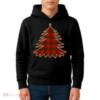 Plaid Christmas Tree Kids Hoodie thumb 4