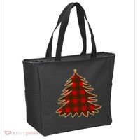 Plaid Christmas Tree Tote Bag thumb 2