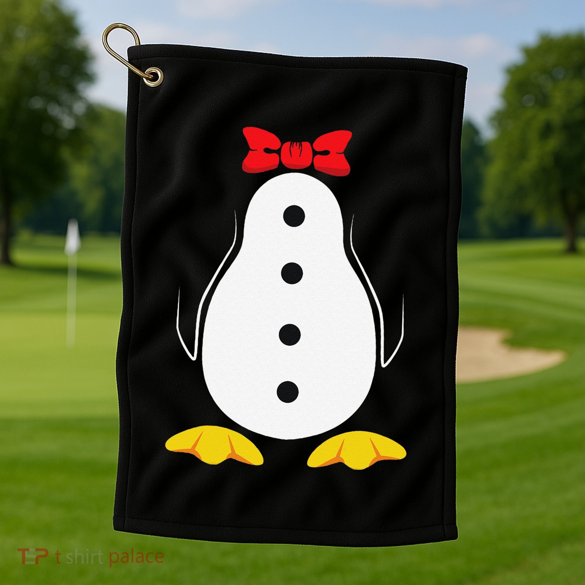 Penguin Costume Tuxedo Halloween Gift For Golf Towel