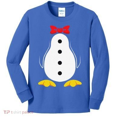 Penguin Costume Tuxedo Halloween Gift For Kids Long Sleeve Shirt