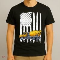 Patriotic Cement Truck Driver Concrete Mixer American Flag T-Shirt thumb 3