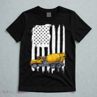 Patriotic Cement Truck Driver Concrete Mixer American Flag T-Shirt thumb 5