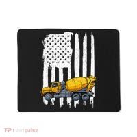 Patriotic Cement Truck Driver Concrete Mixer American Flag Mousepad thumb 0