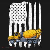 Patriotic Cement Truck Driver Concrete Mixer American Flag Women's Tank Top thumb 5