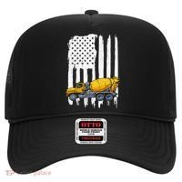Patriotic Cement Truck Driver Concrete Mixer American Flag Hat thumb 0