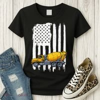 Patriotic Cement Truck Driver Concrete Mixer American Flag Women's T-Shirt thumb 3