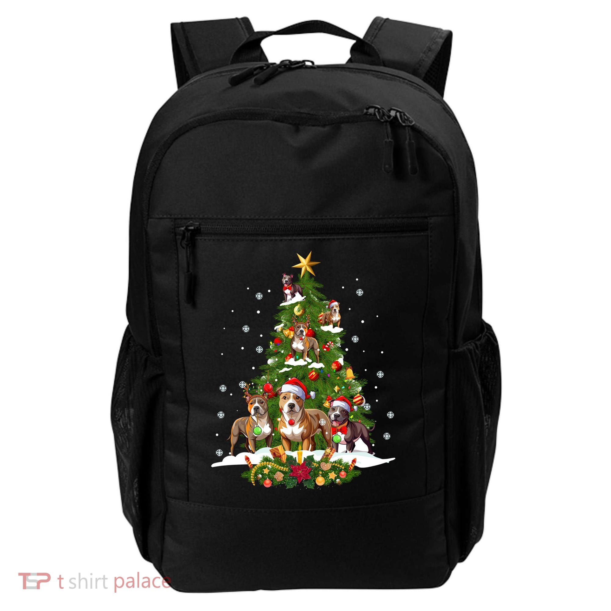 Pitbull Christmas Tree Pitbull Dog Xmas Party Great Gift Backpack