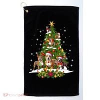 Pitbull Christmas Tree Pitbull Dog Xmas Party Great Gift Golf Towel thumb 0