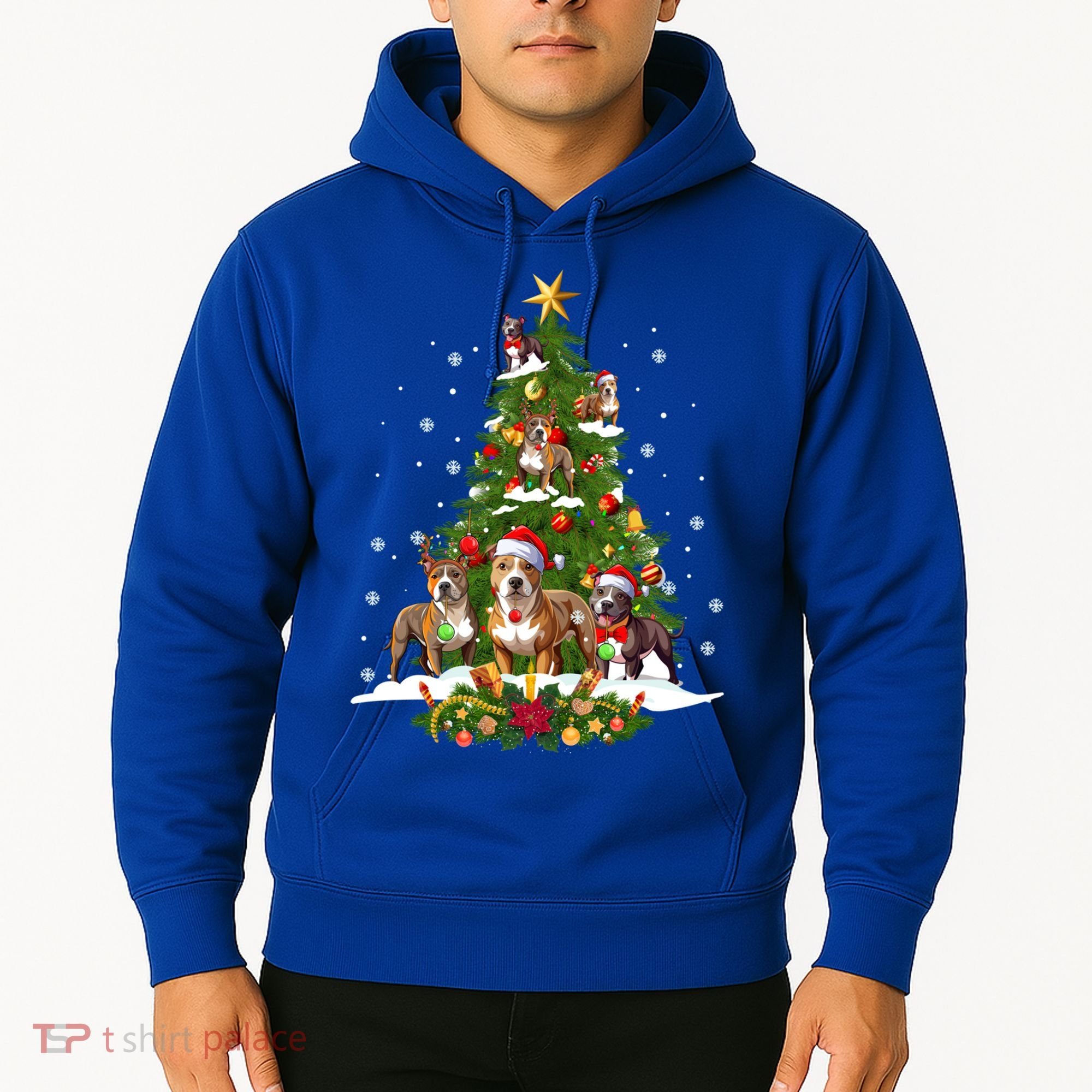 Pitbull Christmas Tree Pitbull Dog Xmas Party Great Gift Hoodie