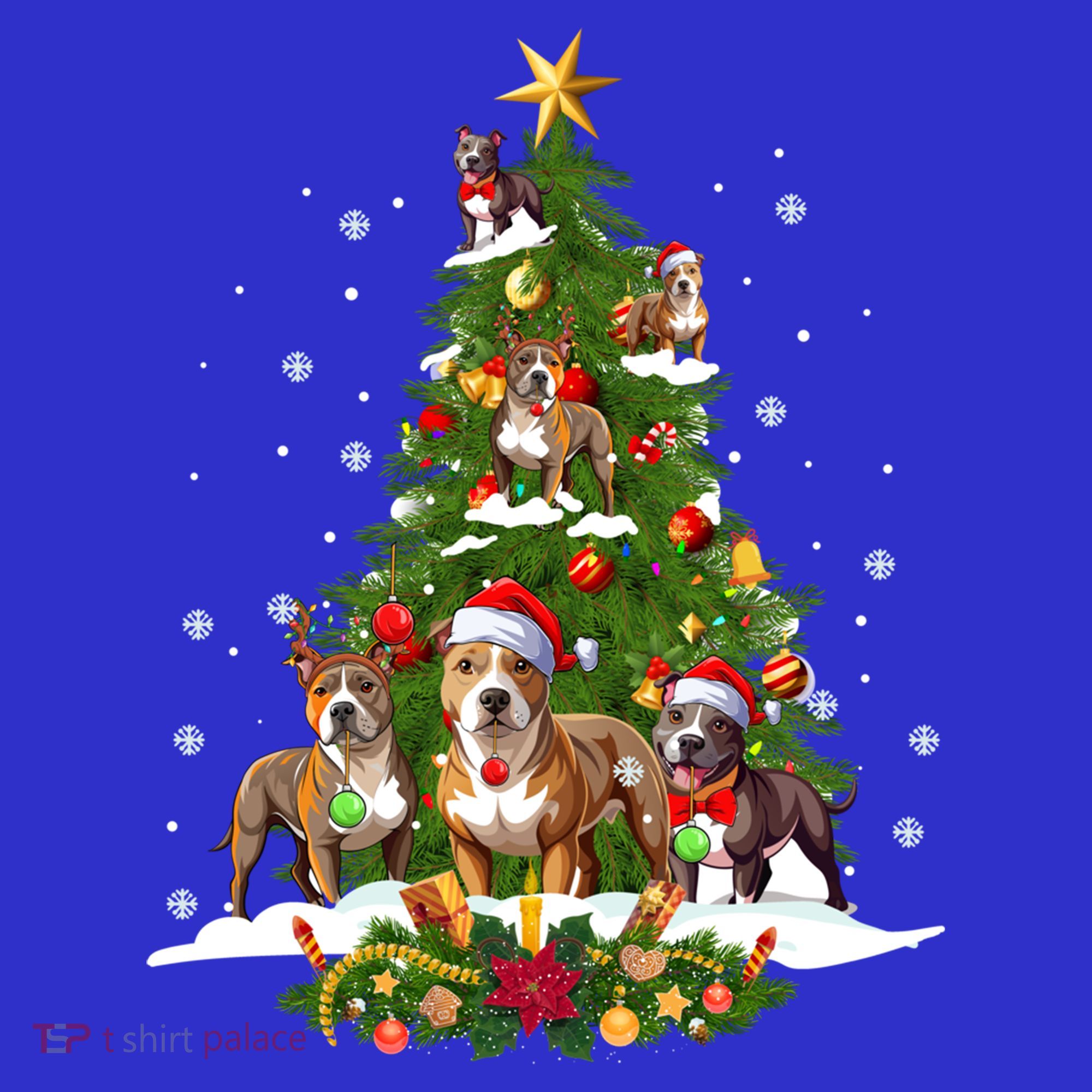 Pitbull Christmas Tree Pitbull Dog Xmas Party Great Gift Baby Bodysuit