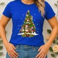 Pitbull Christmas Tree Pitbull Dog Xmas Party Great Gift Women's T-Shirt thumb 2