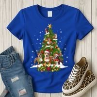 Pitbull Christmas Tree Pitbull Dog Xmas Party Great Gift Women's T-Shirt thumb 3