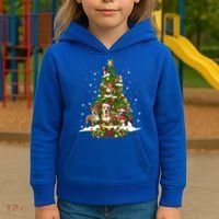 Pitbull Christmas Tree Pitbull Dog Xmas Party Great Gift Kids Hoodie thumb 3