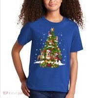 Pitbull Christmas Tree Pitbull Dog Xmas Party Great Gift Kids T-Shirt thumb 2