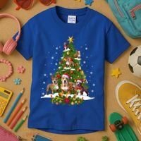 Pitbull Christmas Tree Pitbull Dog Xmas Party Great Gift Kids T-Shirt thumb 3