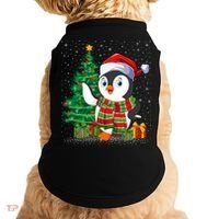 Penguin Christmas Tree Lights Santa Penguin Xmas Cute Gift Doggie Tank thumb 0