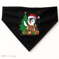 Penguin Christmas Tree Lights Santa Penguin Xmas Cute Gift USA-Made Doggie Bandana thumb 0