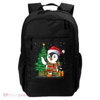 Penguin Christmas Tree Lights Santa Penguin Xmas Cute Gift Backpack thumb 0