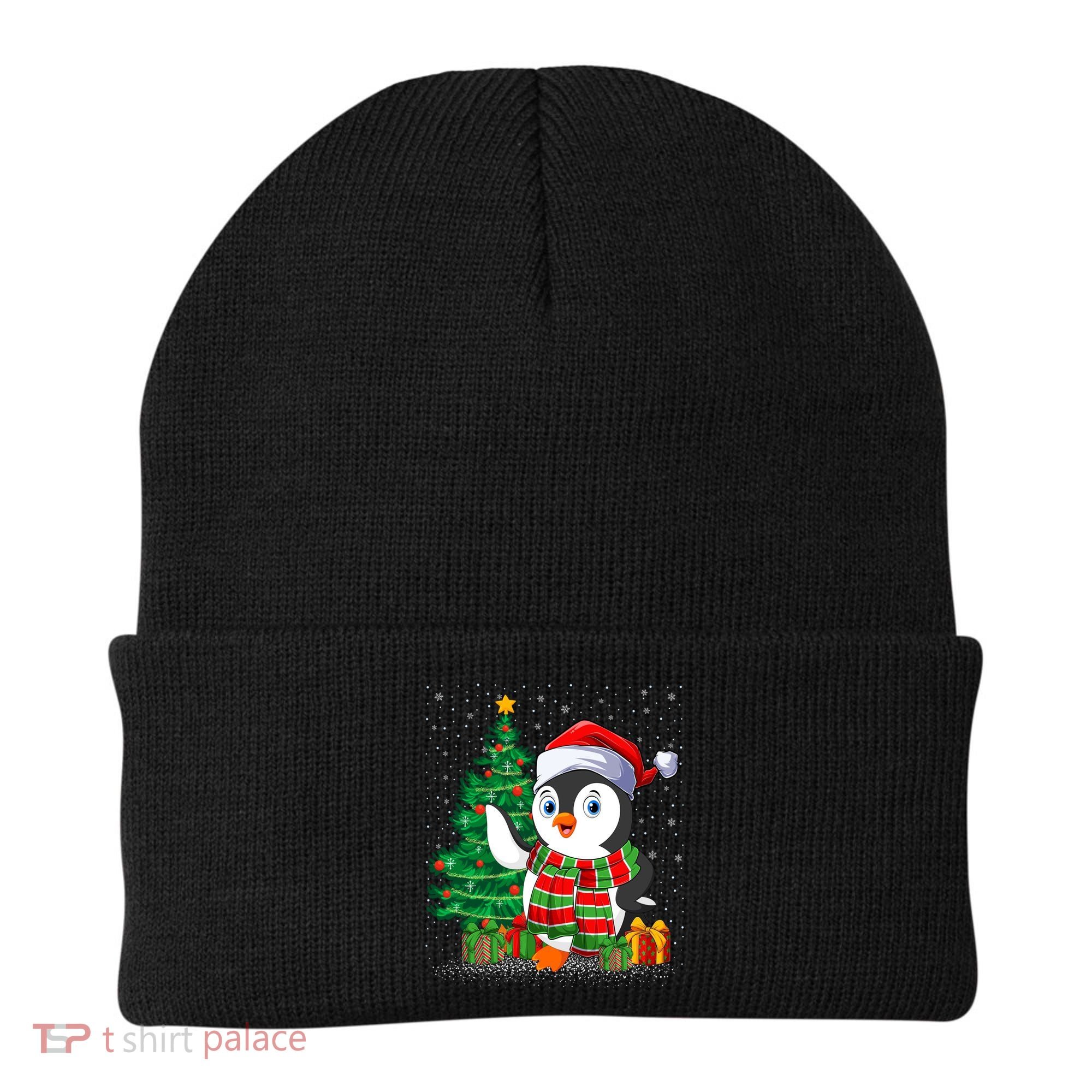 Penguin Christmas Tree Lights Santa Penguin Xmas Cute Gift Beanie