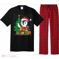Penguin Christmas Tree Lights Santa Penguin Xmas Cute Gift Pajama Set thumb 0