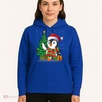 Penguin Christmas Tree Lights Santa Penguin Xmas Cute Gift Hoodie thumb 5