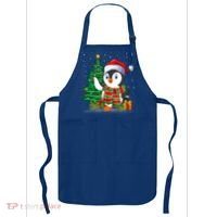 Penguin Christmas Tree Lights Santa Penguin Xmas Cute Gift Apron thumb 0