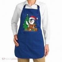 Penguin Christmas Tree Lights Santa Penguin Xmas Cute Gift Apron thumb 2
