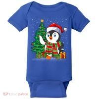 Penguin Christmas Tree Lights Santa Penguin Xmas Cute Gift Baby Bodysuit thumb 0