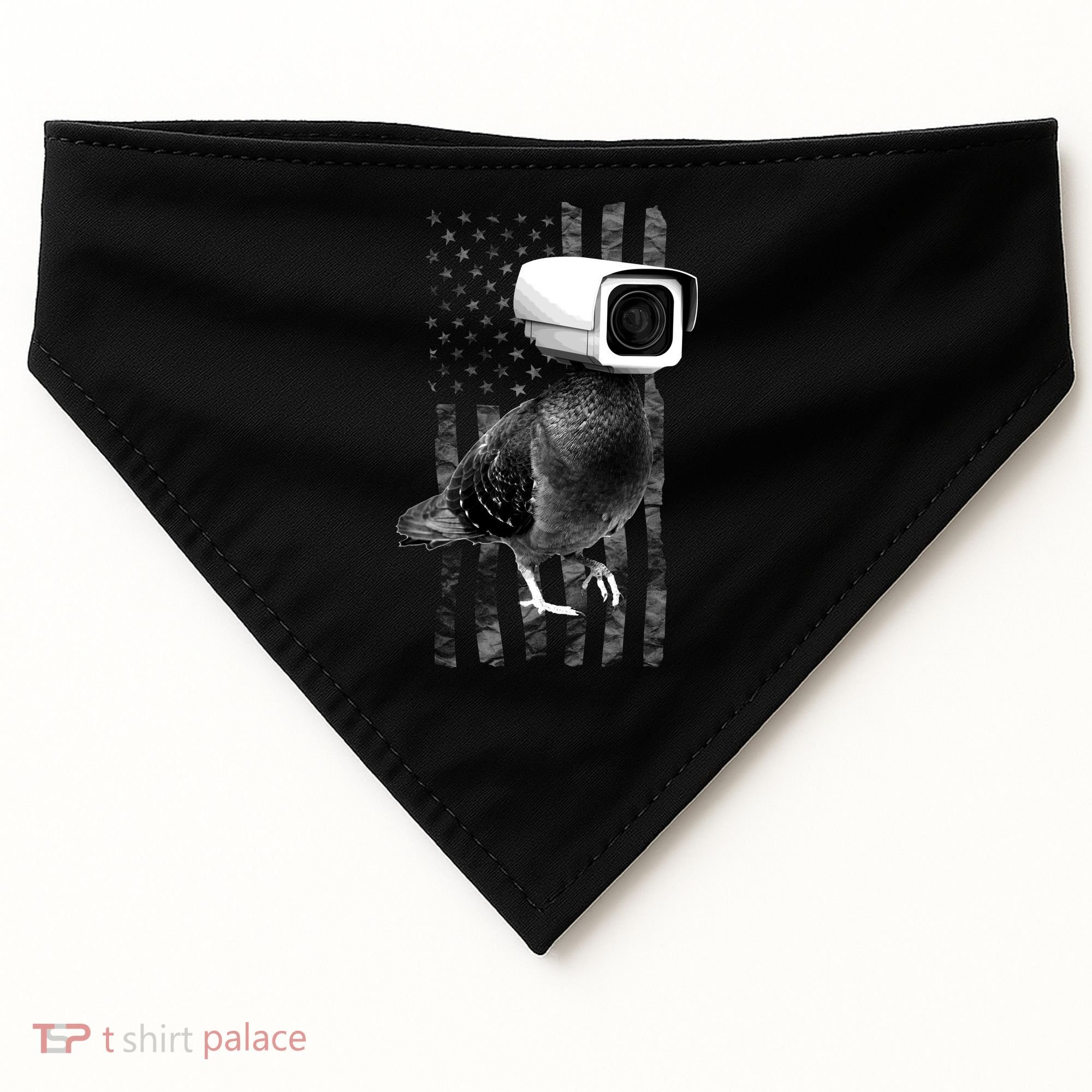 Pidgeon Camera USA Flag USA-Made Doggie Bandana
