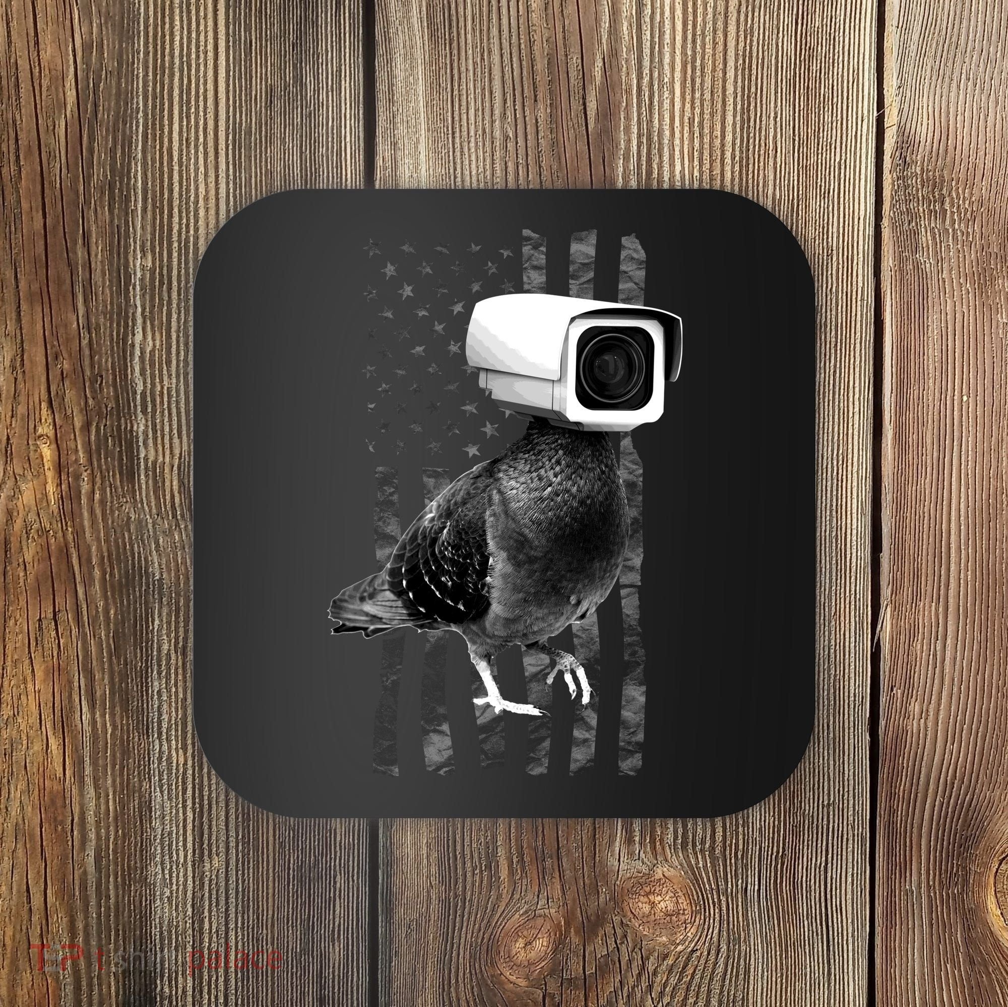 Pidgeon Camera USA Flag Coaster