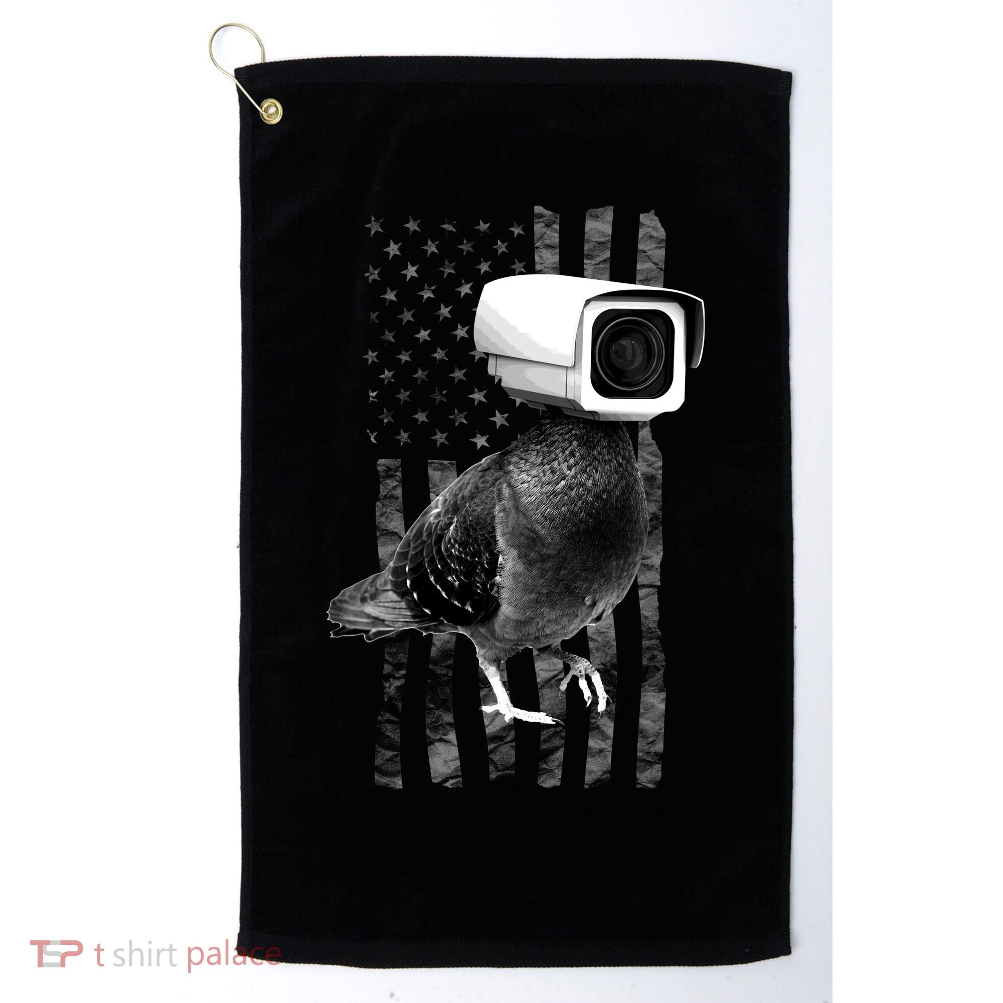 Pidgeon Camera USA Flag Golf Towel