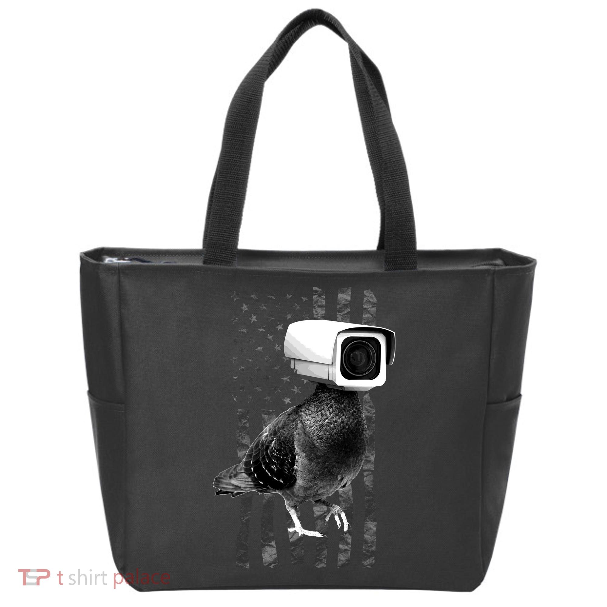 Pidgeon Camera USA Flag Tote Bag
