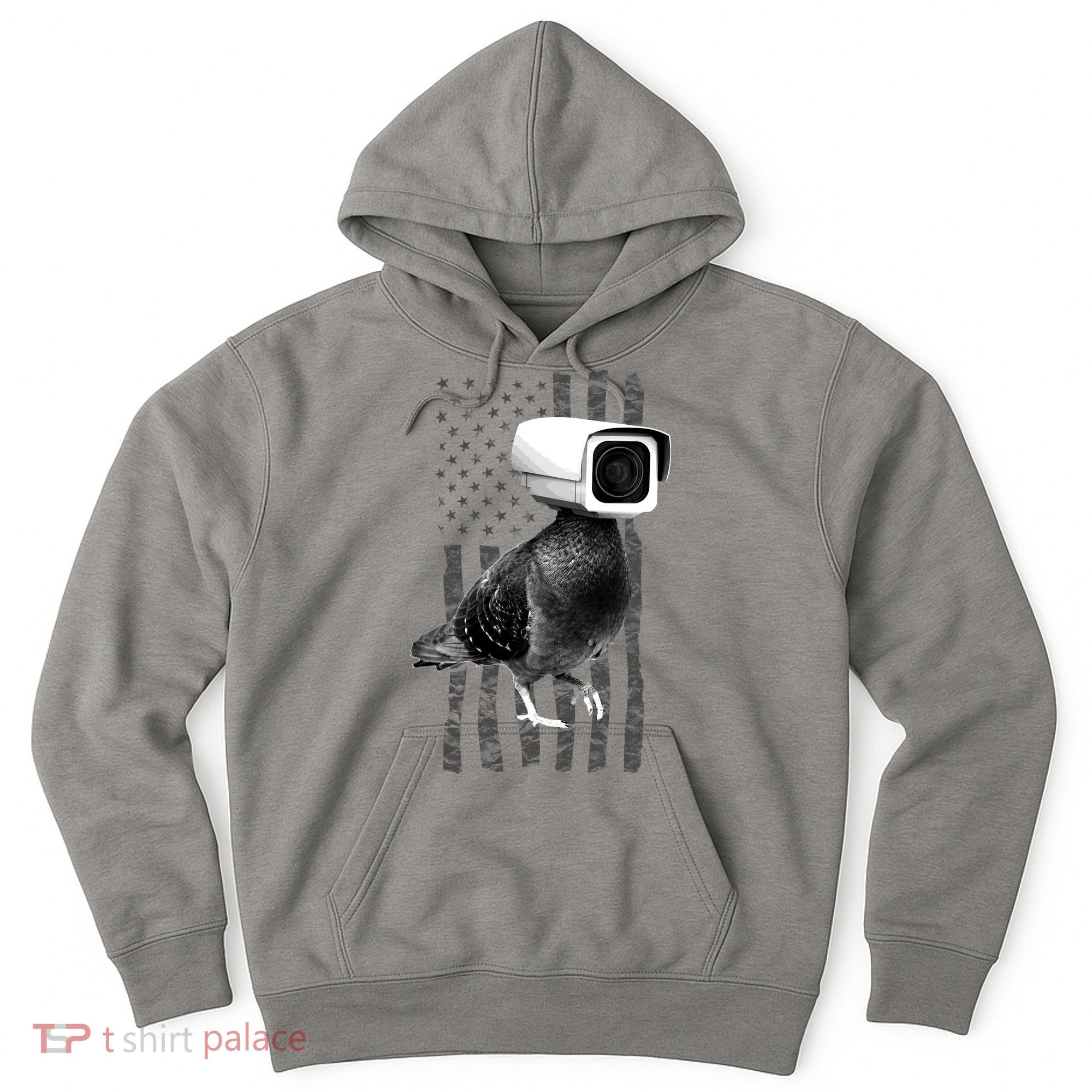 Pidgeon Camera USA Flag Hoodie